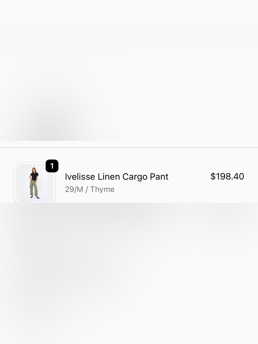 Marrakech Ivelisse Linen Cargo Pants Thyme NWT Size 29 Relaxed Straight Leg - Picture 10 of 10